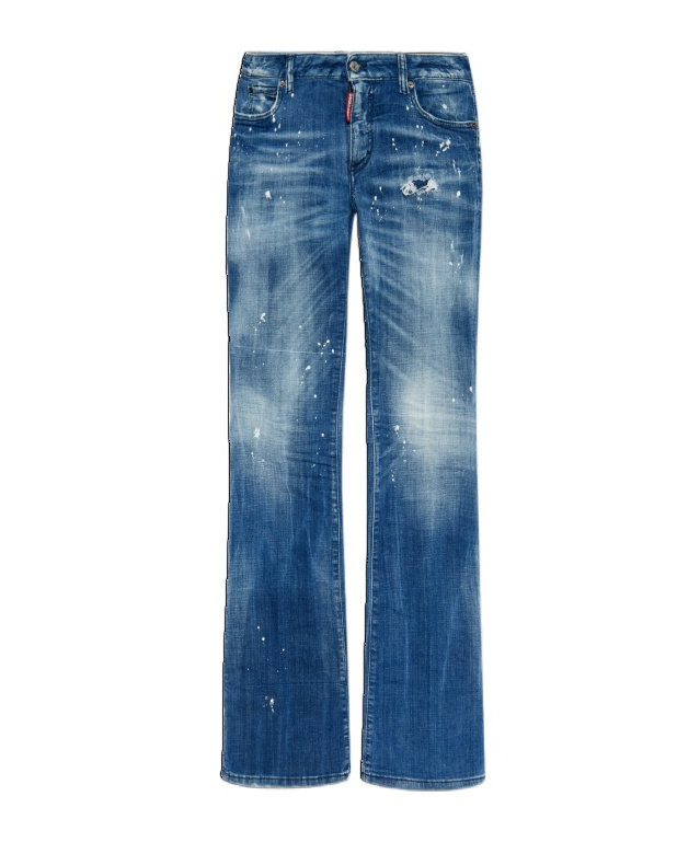 Dsquared2 Mid-rise Flared Jeans In Blue