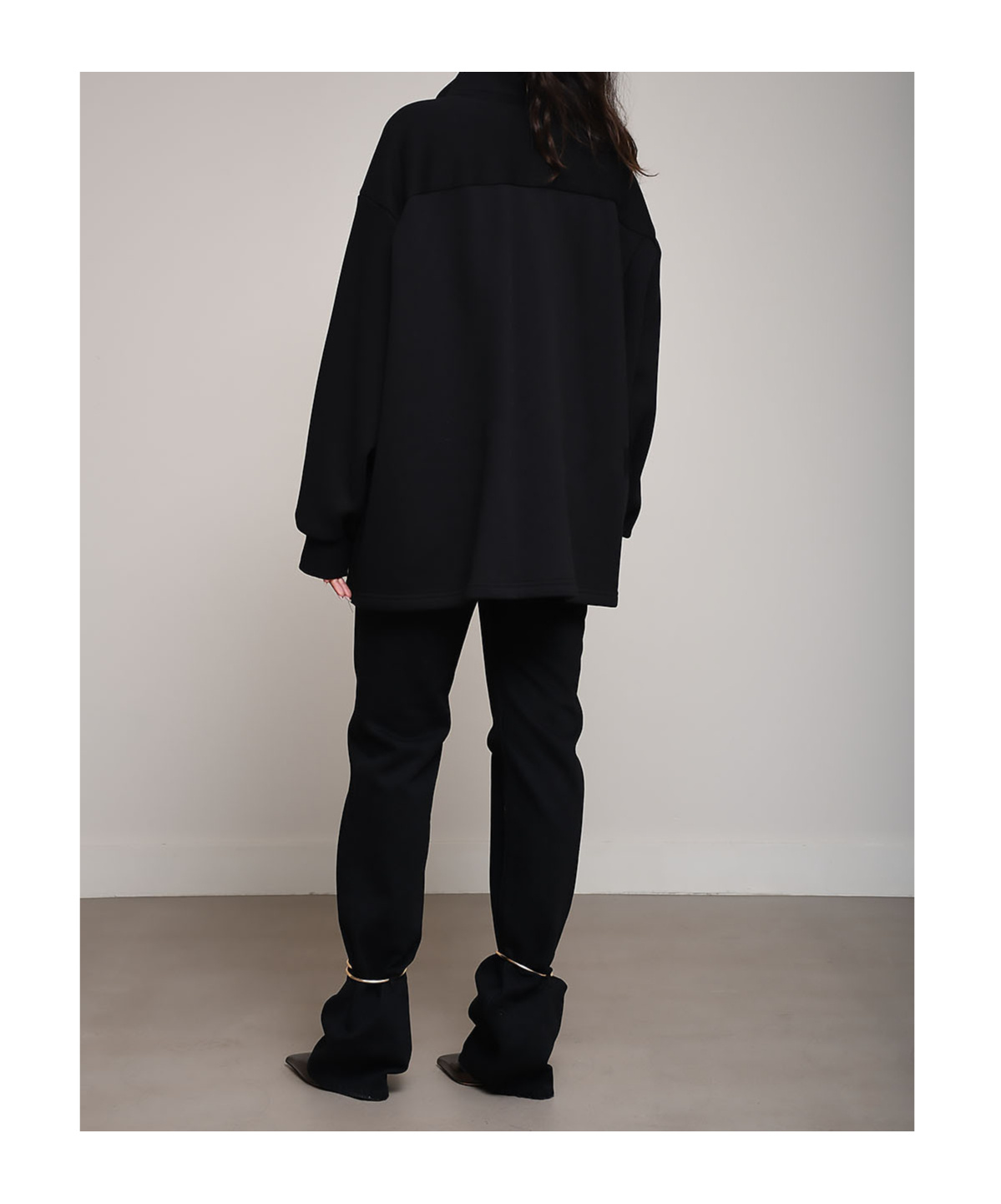 Darkpark Oversize Zipper Hoodie In Black