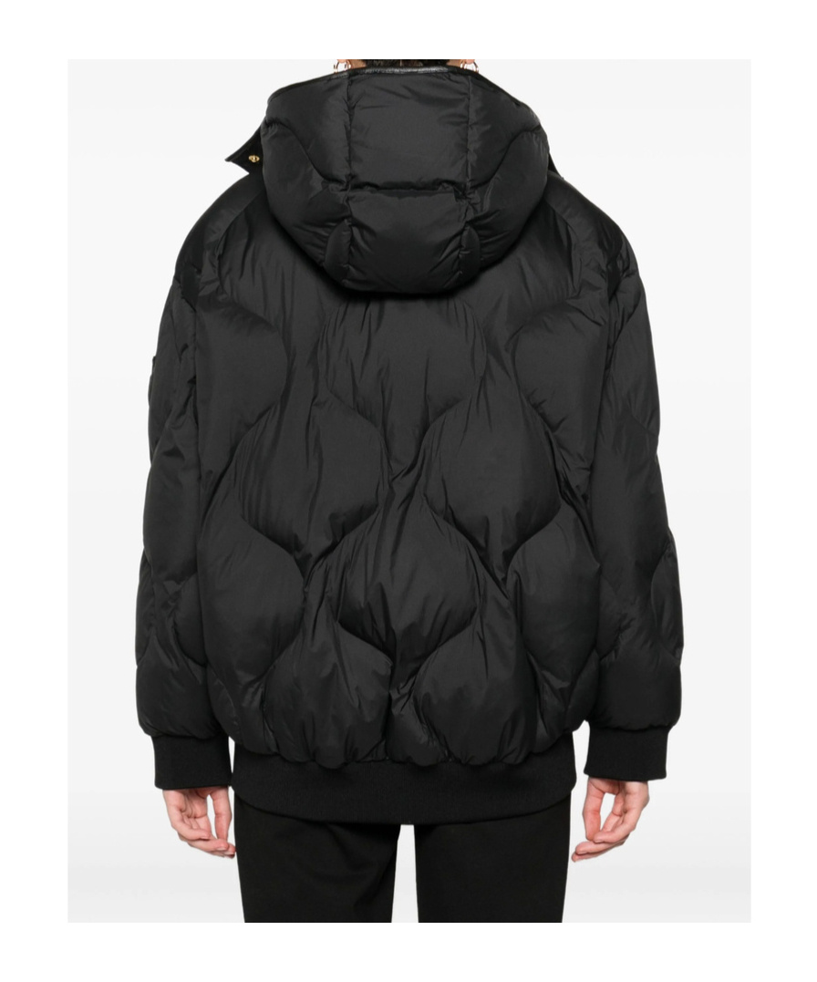 Pinko Padded Bomber Jacket With Hood In Black