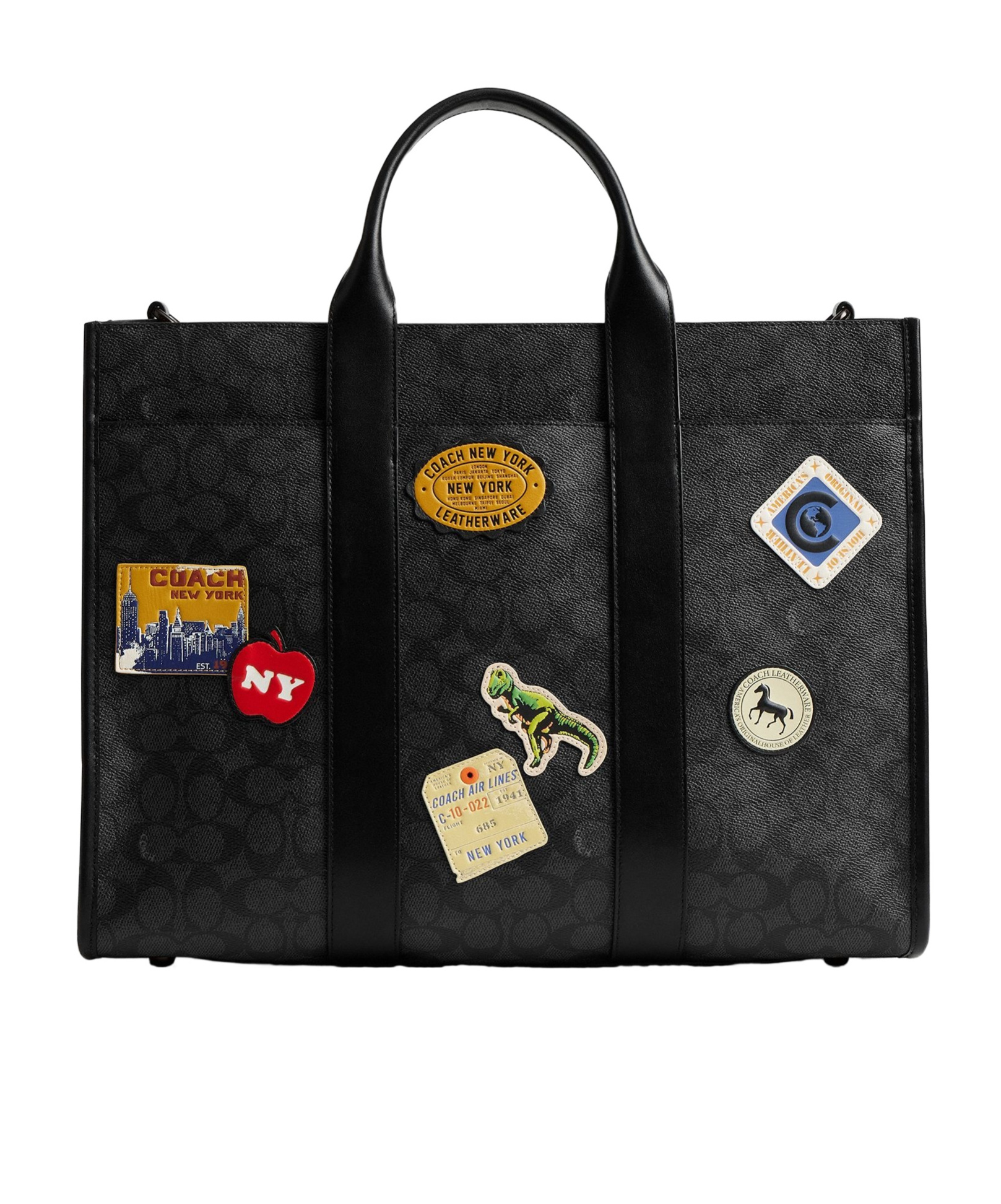 Coach Wesley Signature Badge Tote Bag