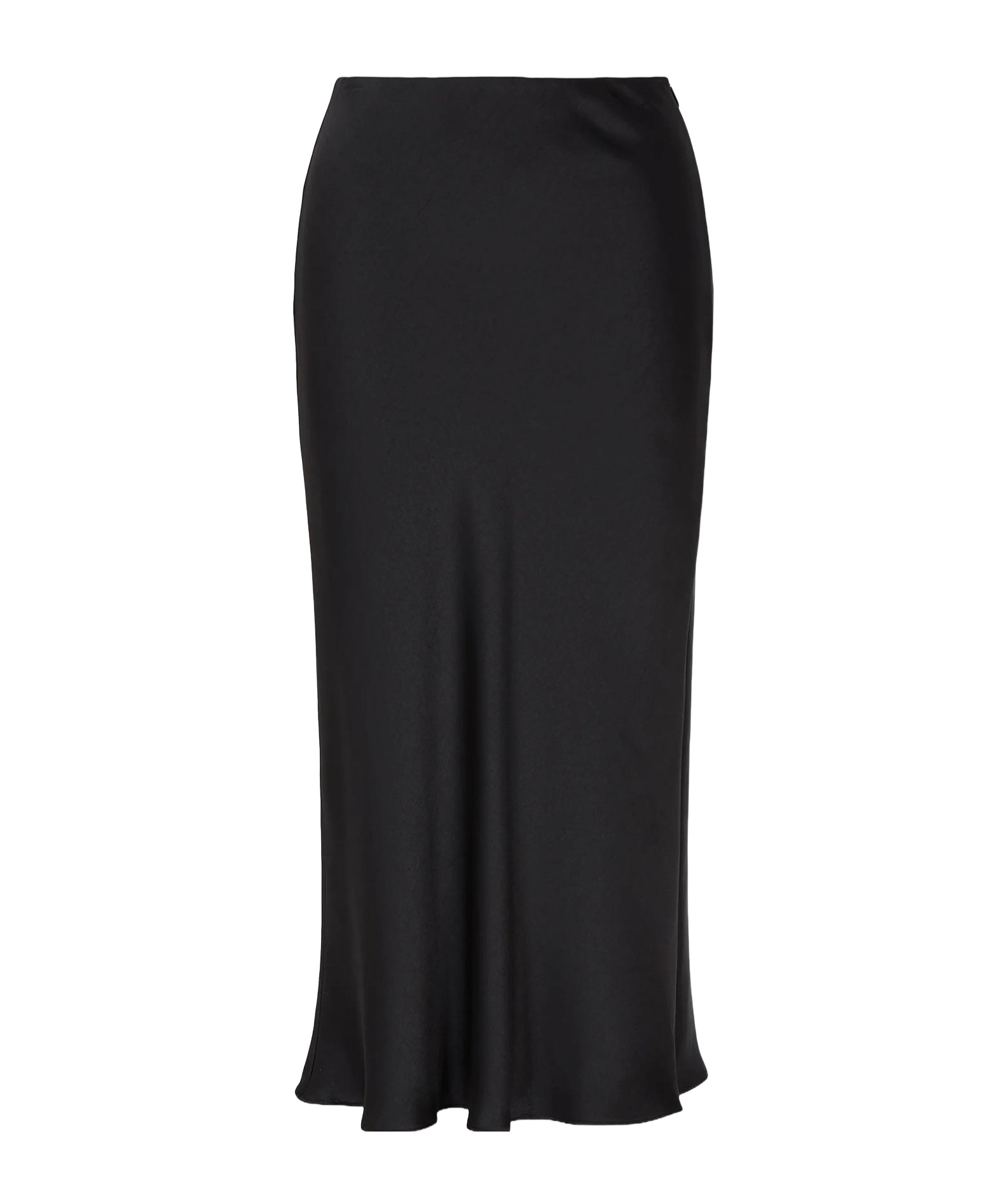 Armani Exchange Asv Satin Midi Skirt In Black