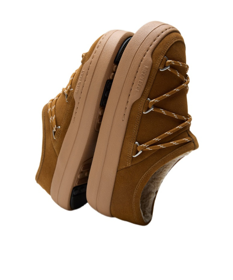 Moon Boot Park Suede Slipper Sneakers In Brown