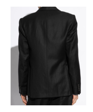 Dries Van Noten Long-sleeved Suit Coat In Black