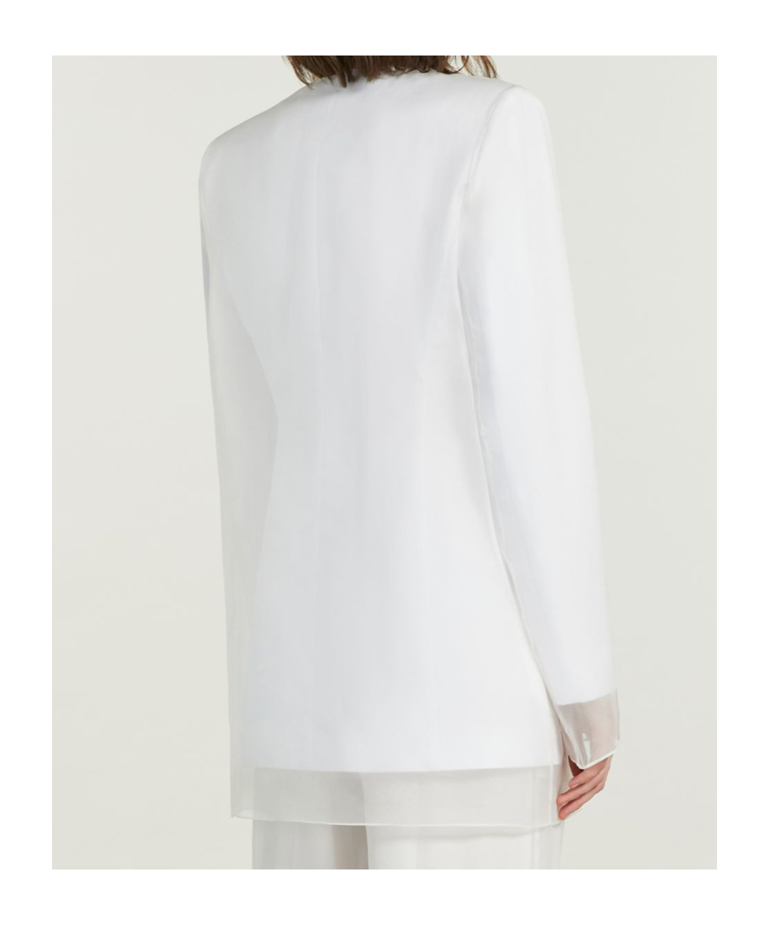 Max Mara Chaqueta De Organza De Seda In White