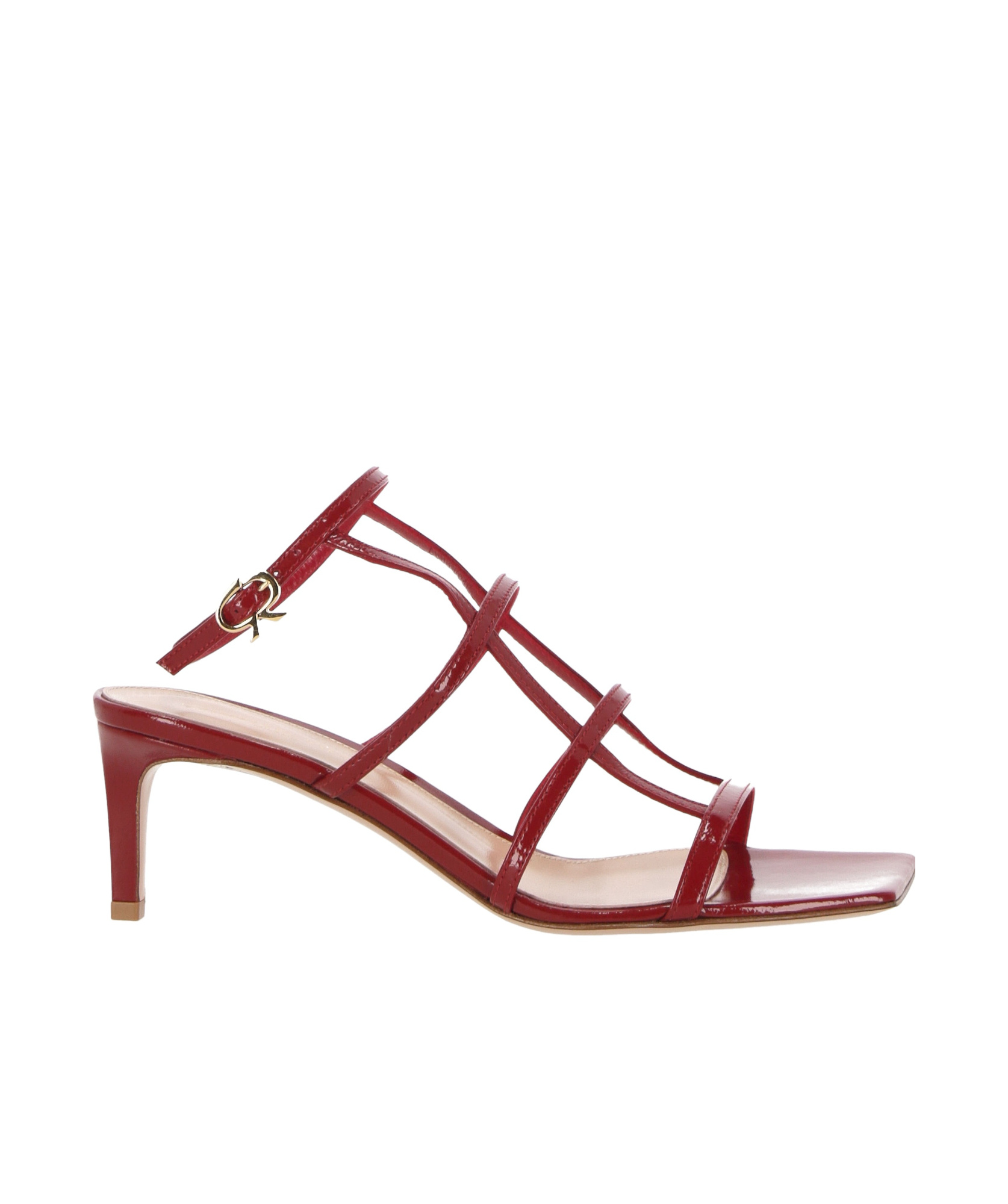 Shop Gianvito Rossi Mondry 55mm Leather Sandals In Red