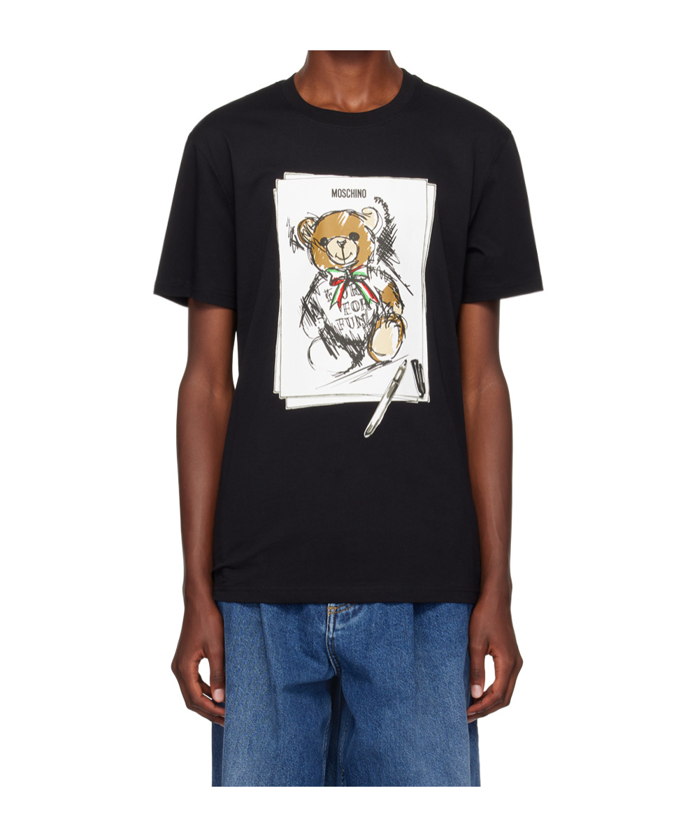 Moschino Teddy Bear T-shirt In Black