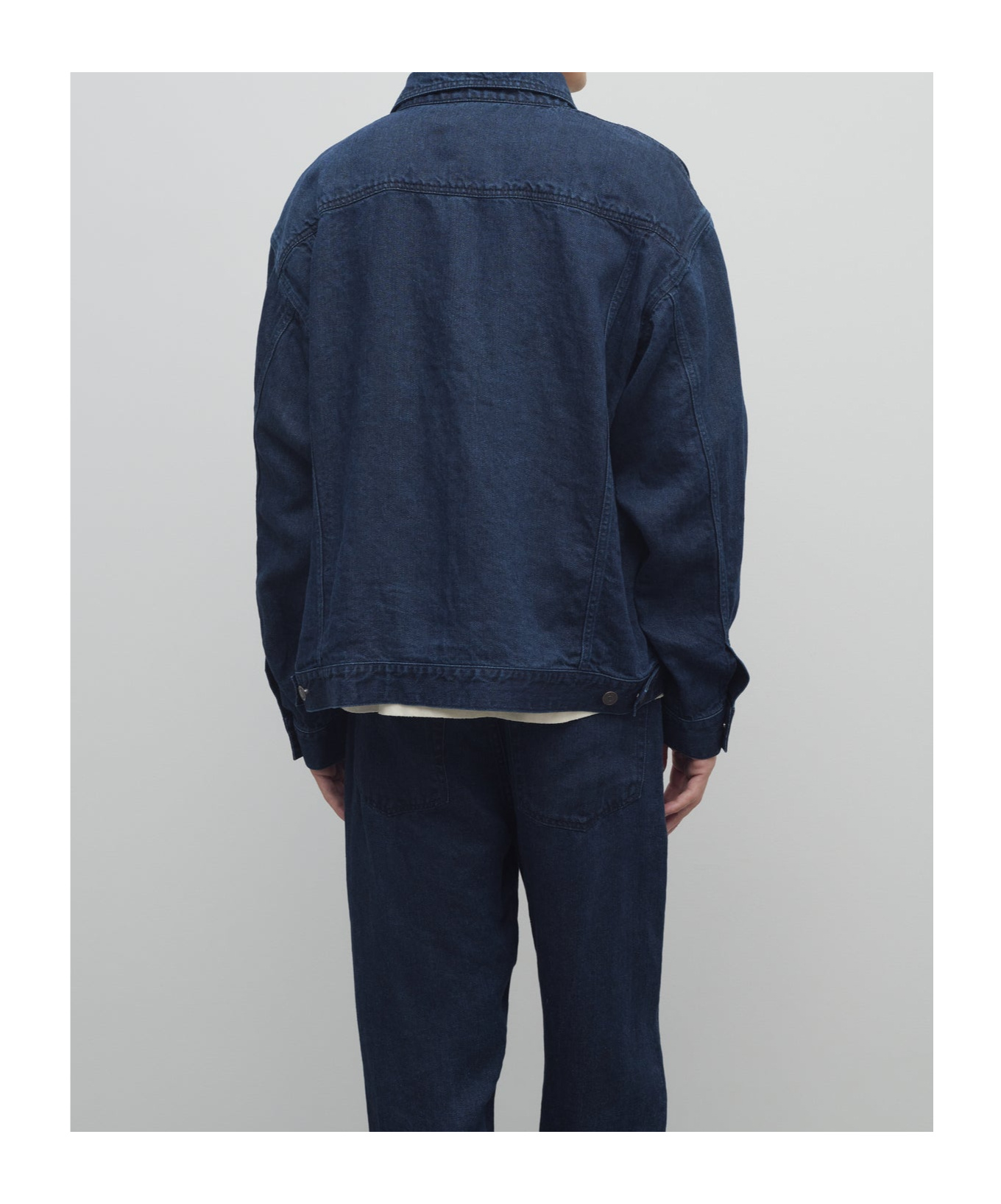The Row Seb Long-sleeved Denim Jacket In Black