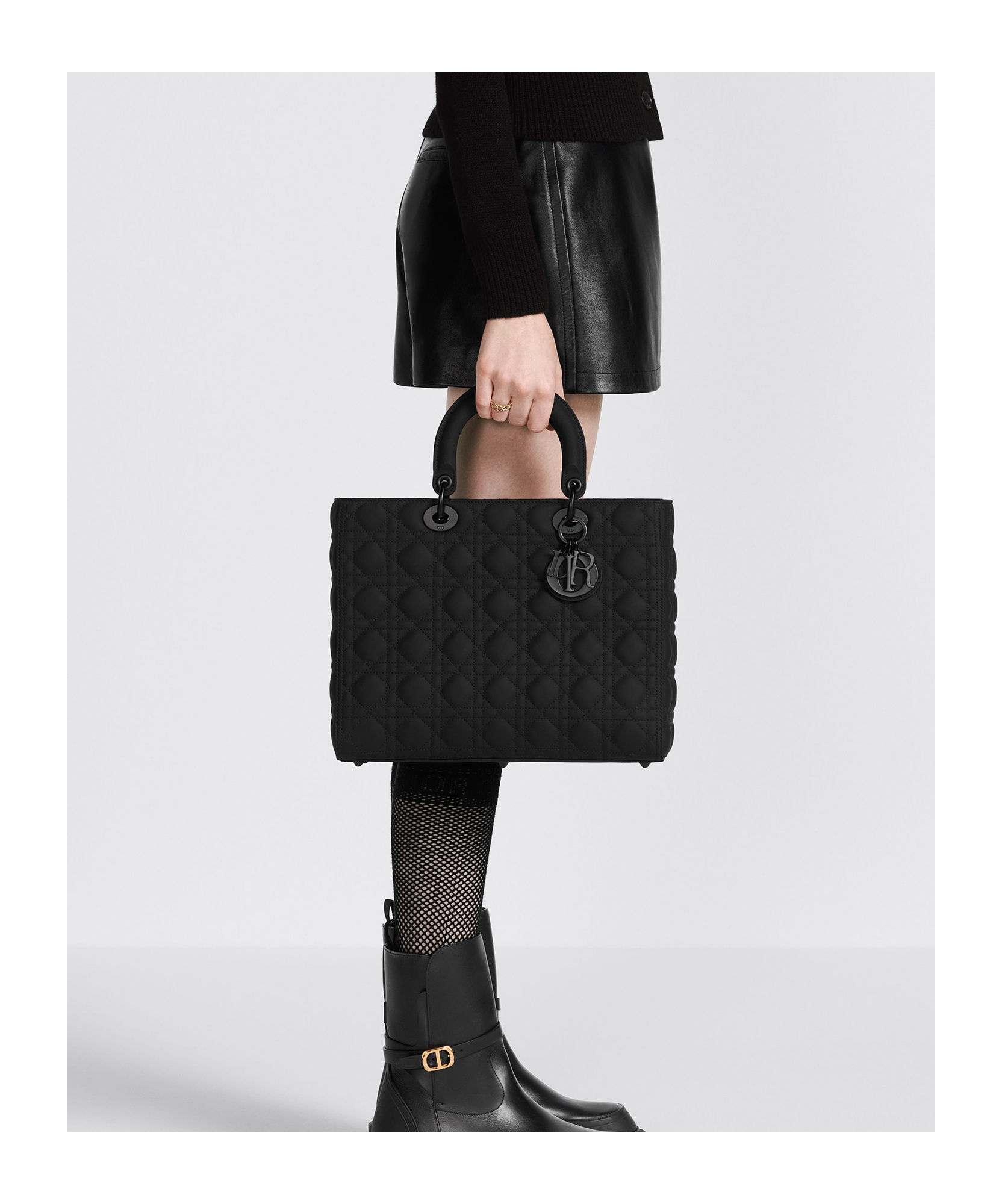 Dior Large Lady Bag In Black