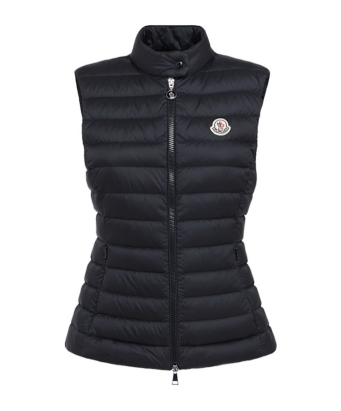 Moncler Down Vest In Black