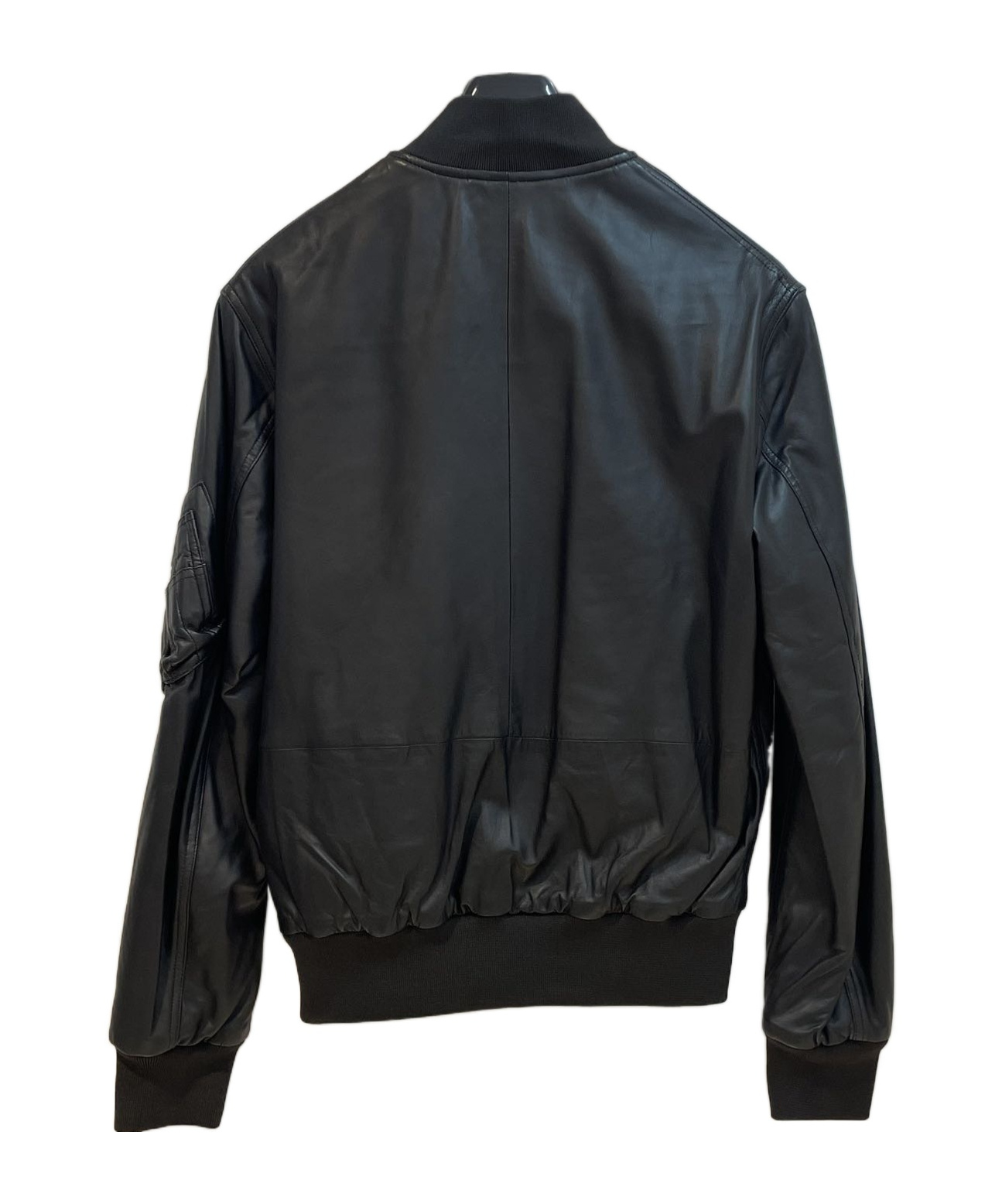 Mcq By Alexander Mcqueen Long-sleeved Leather Jacket In Black