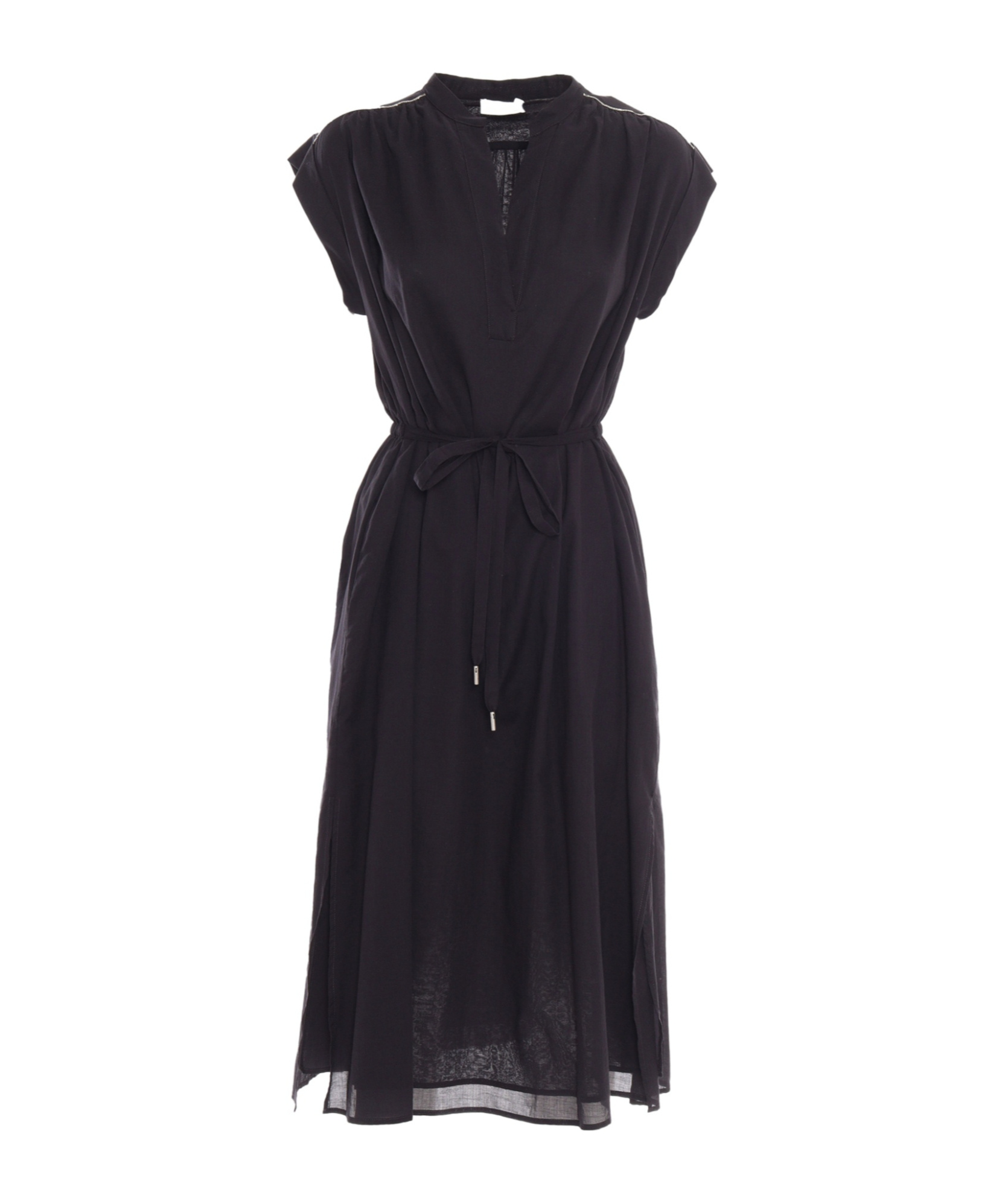 Peserico Tie-up Mini Dress In Blue