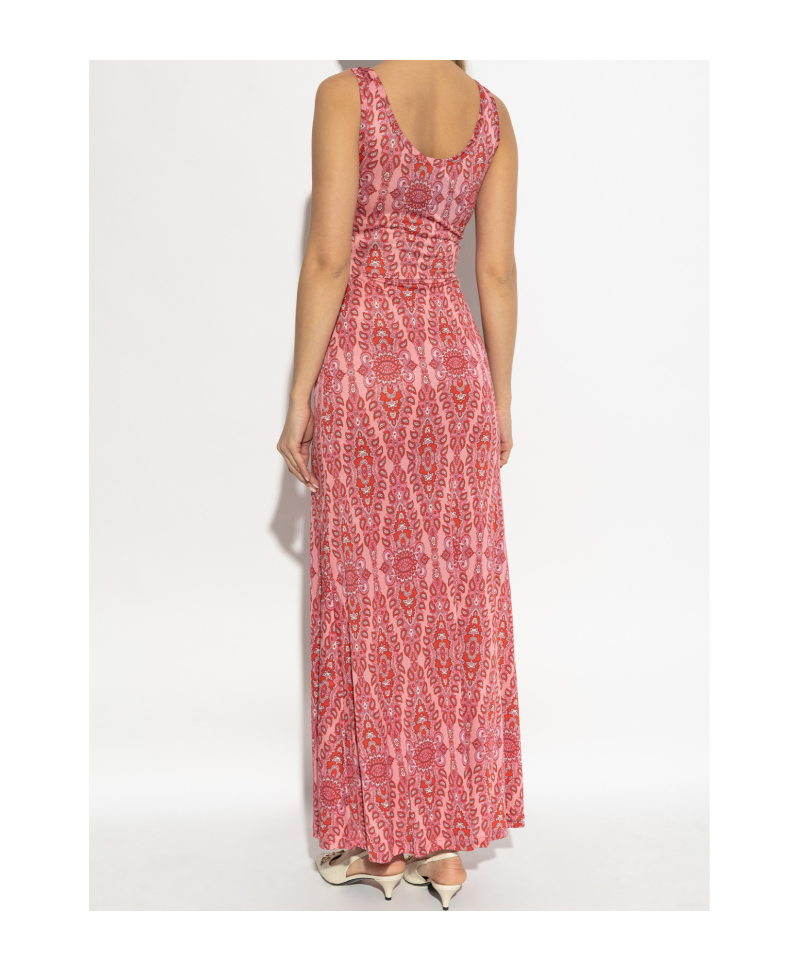 Etro Paisley Print Sleeveless Maxi Dress In Pink