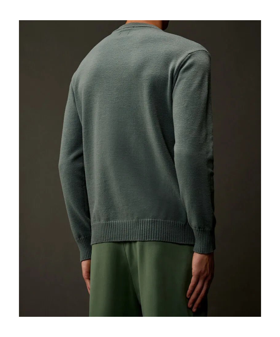 C.p. Company Metropolis Series Extrafine Merino Wool Crewneck Sweater In Green
