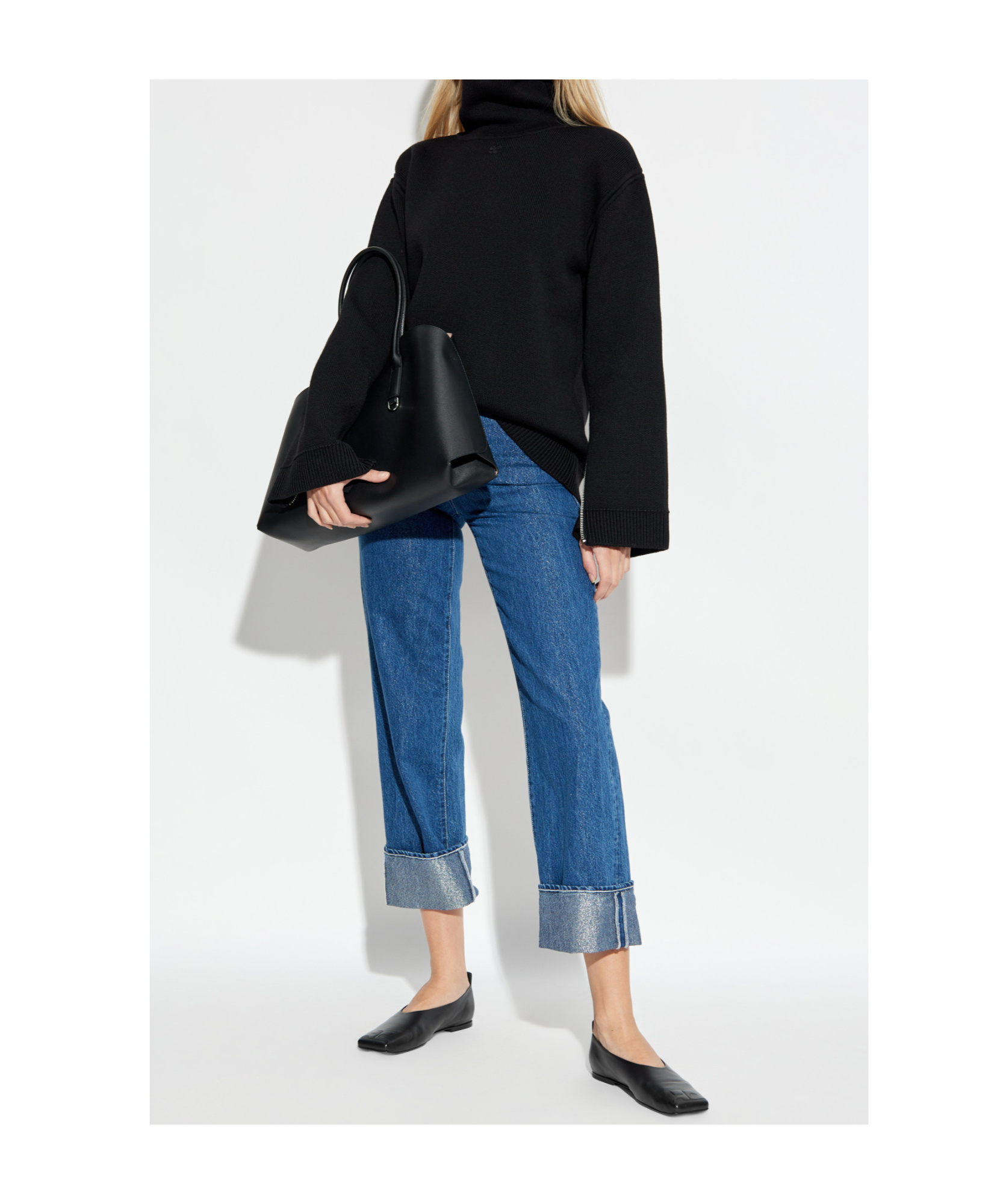 EMPORIO ARMANI COTTON CROPPED JEANS