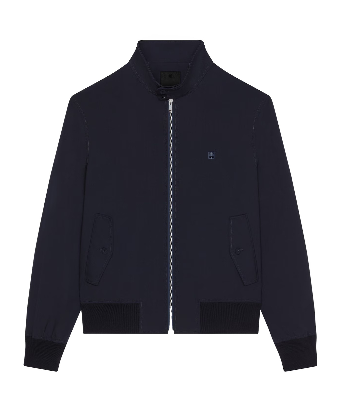 Givenchy Harrington Jacket In Wool Poplin With 4g Detail In Blue