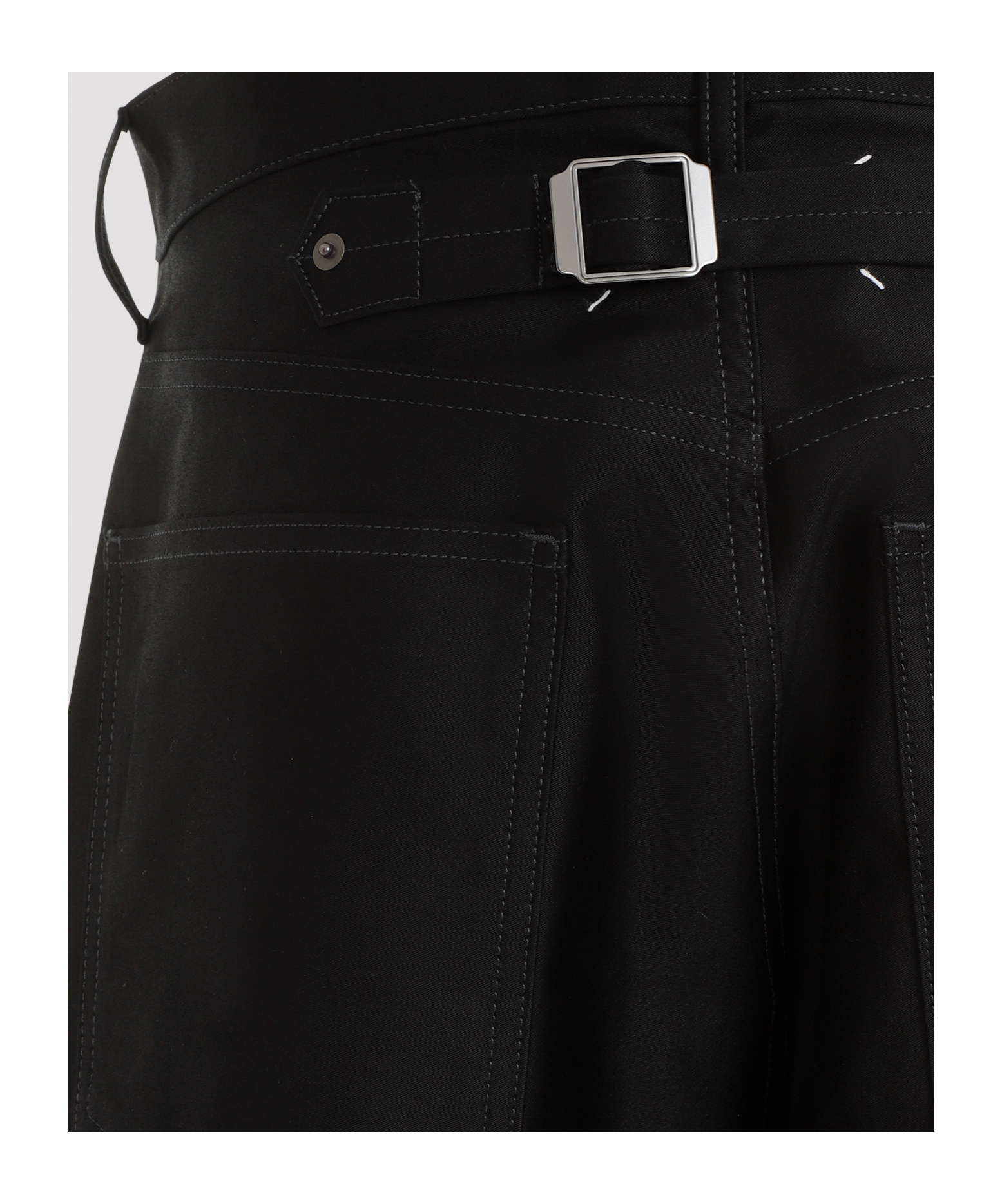 Maison Margiela Black Cotton 5 Pockets Pants In Black