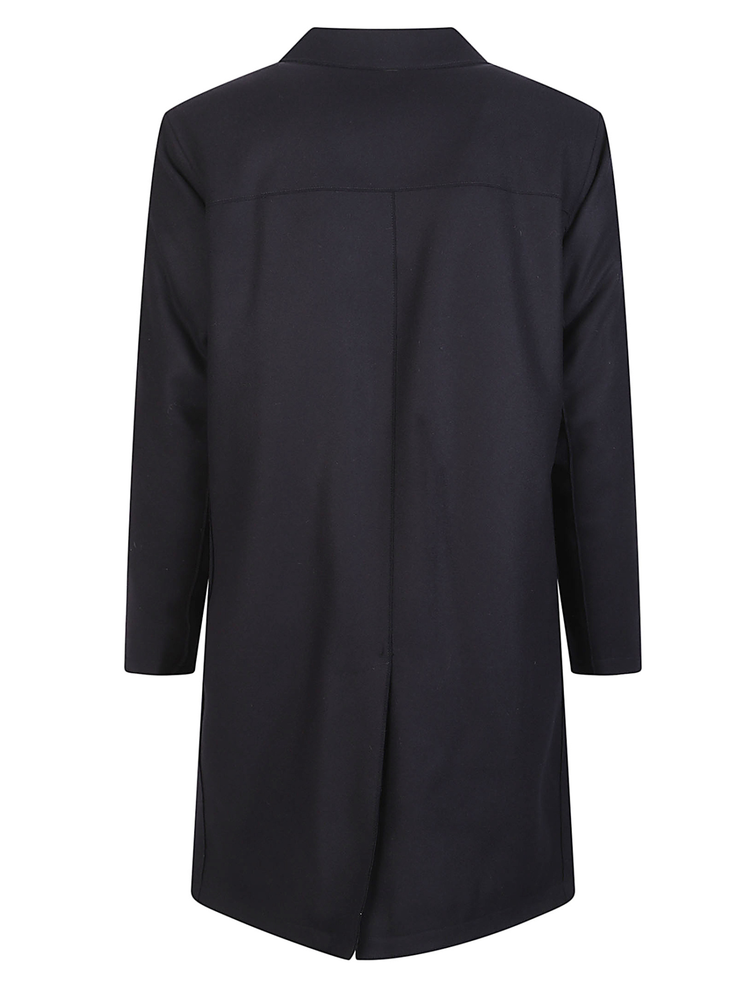 Herno High Collar Coat In Black