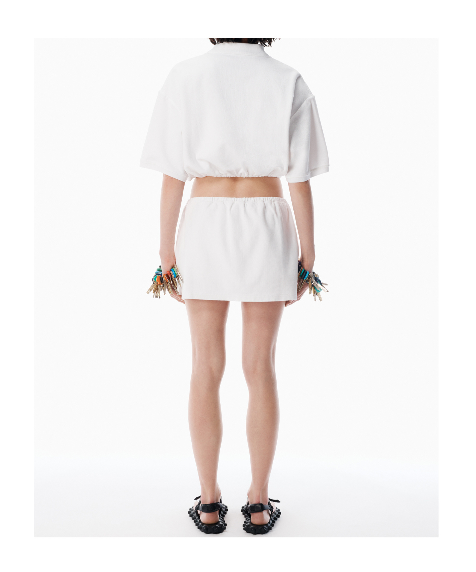 Alexander Wang White Deconstructed Miniskort In White