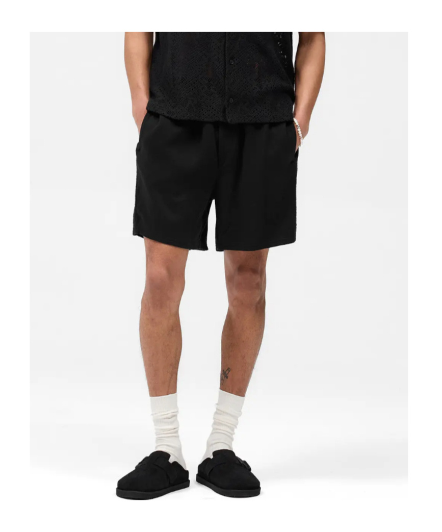 Represent Mens Mesh Relaxed-fit Woven Shorts Jet Black Xl In Black