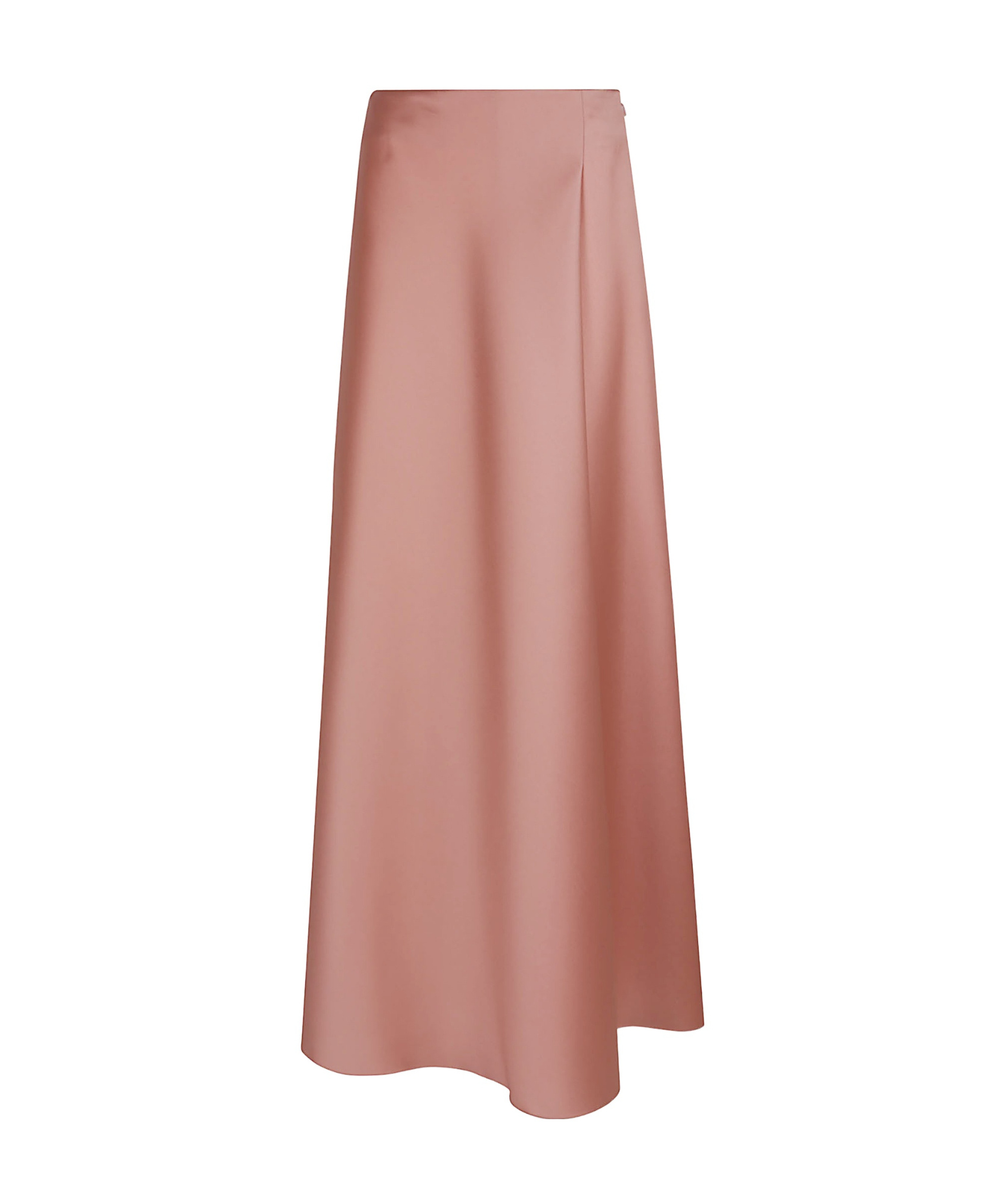 Alberta Ferretti Long Flared High Waist Skirt In Pink
