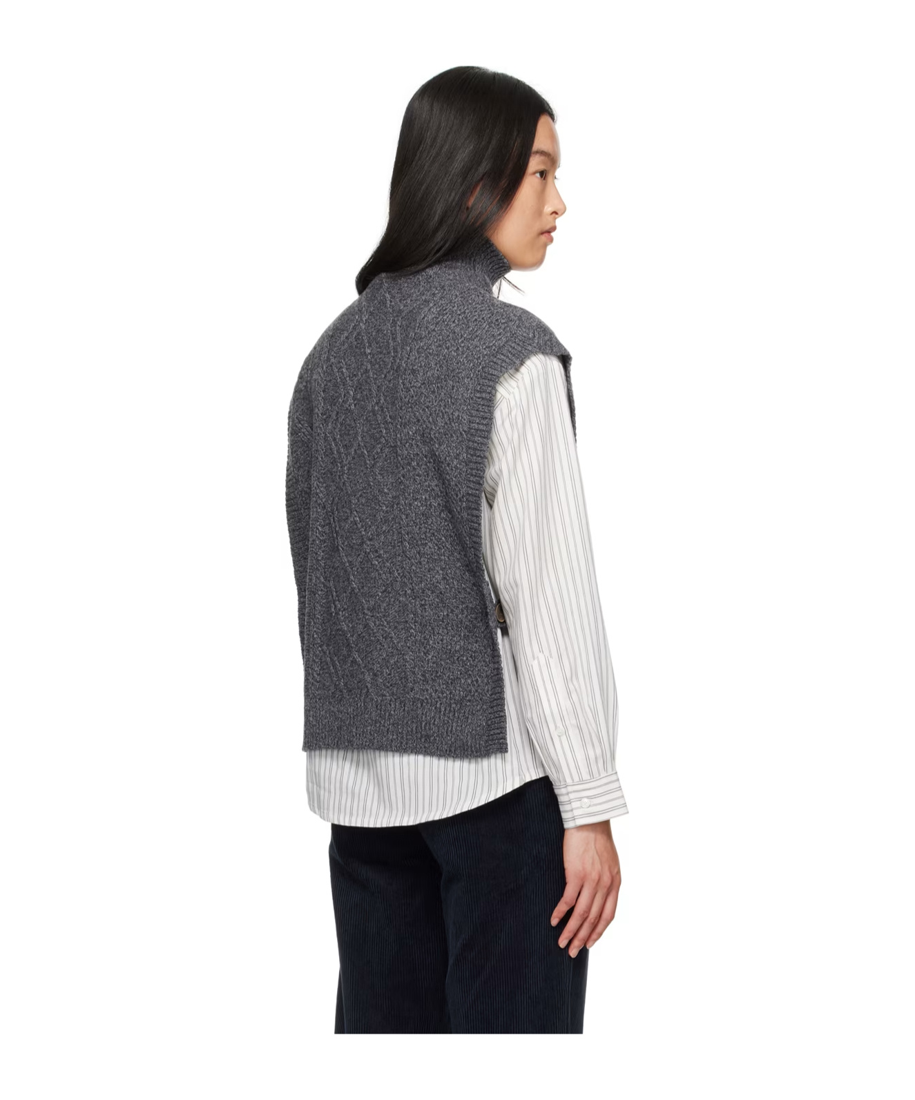 Apc Gray Cameron Vest In Black