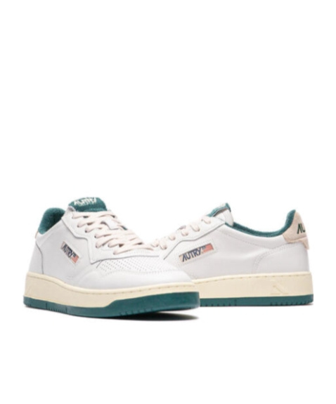 Autry Two-tone Leather Sneakers In White