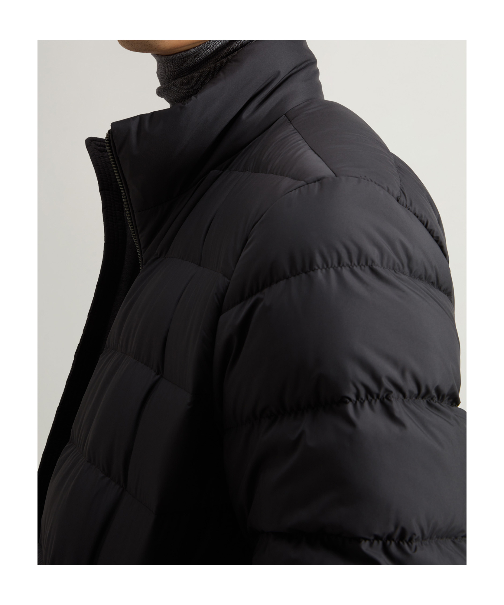 Woolrich Ultrafine Fiber Lightweight Down Jacket In Black