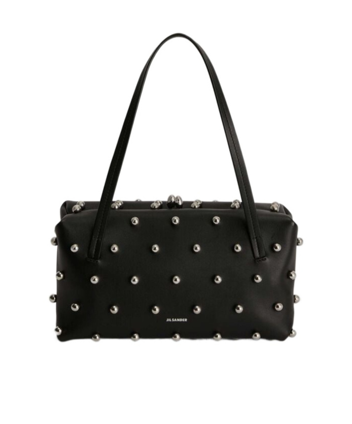 Jil Sander Small-sized Leather Shoulder Bag In Black