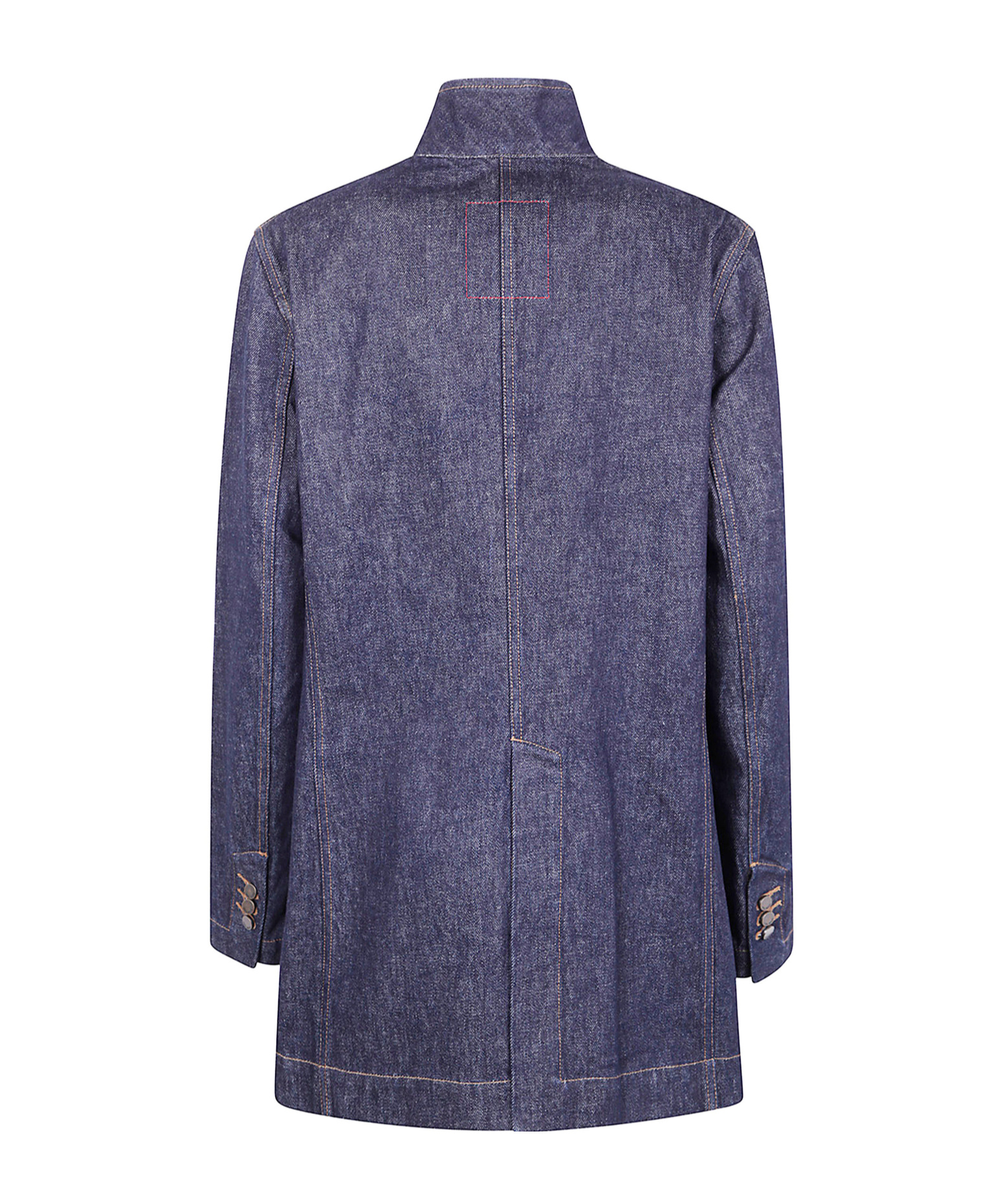 Uma Wang Long-sleeved Denim Jacket In Blue