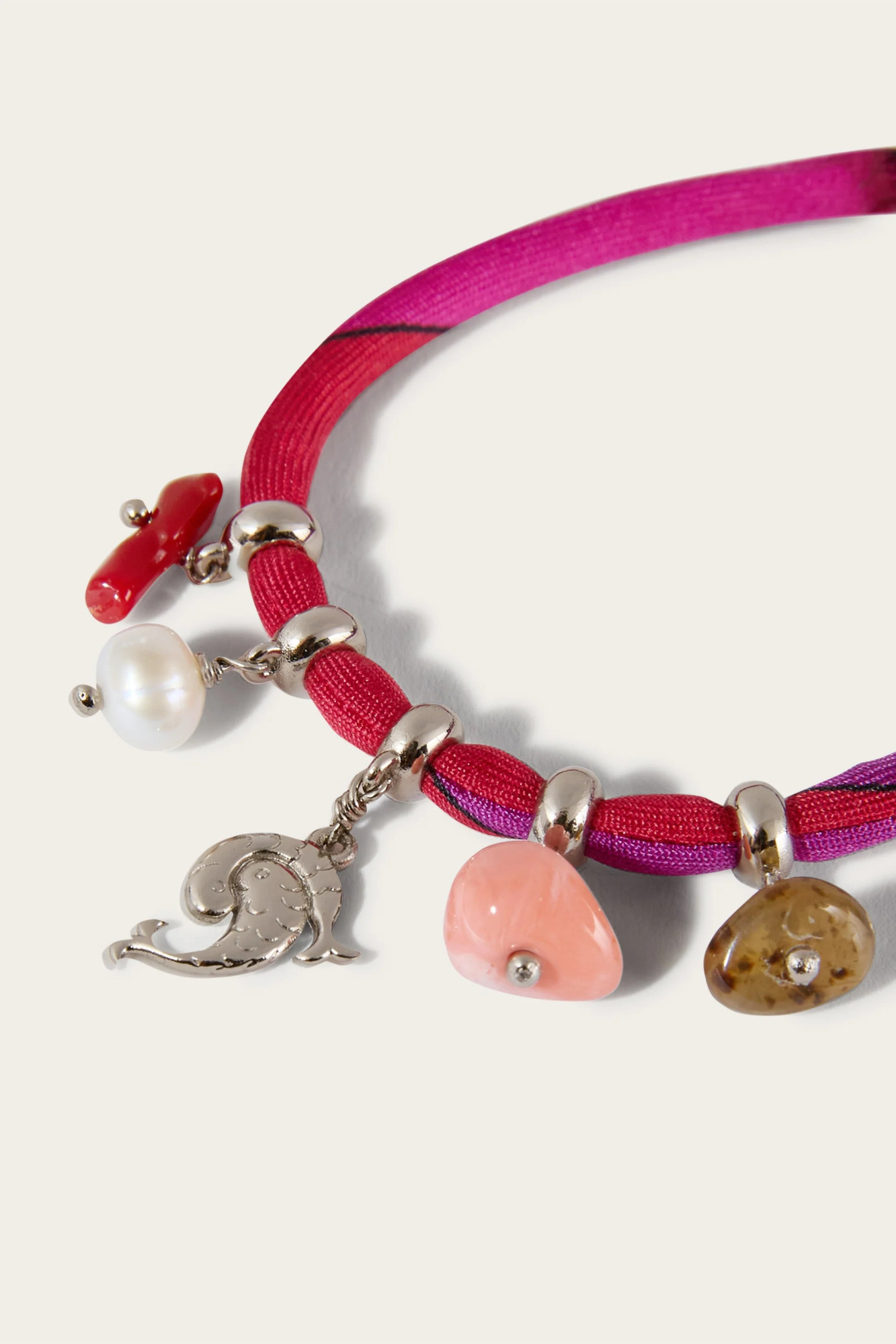 Pucci Silk Bracelet With Charms In Red