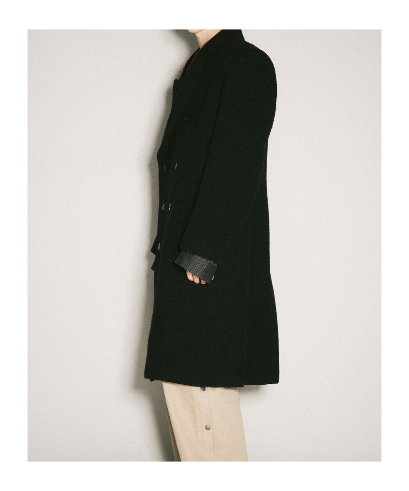 Martine Rose Double-breasted Long Coat In Black