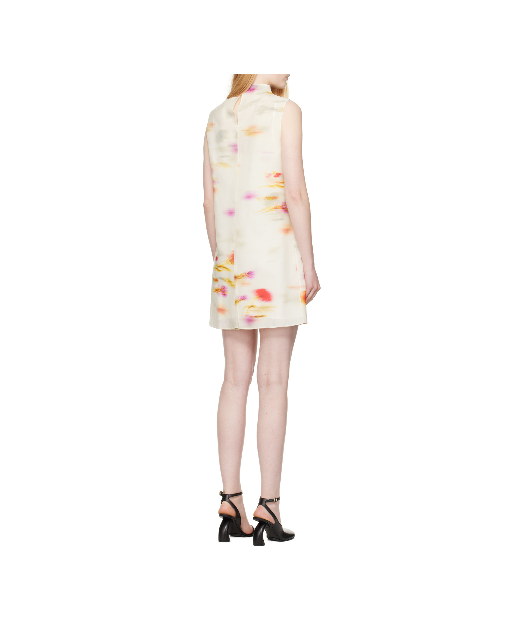 Ferragamo Off-white Blossom Flower Reversible Minidress