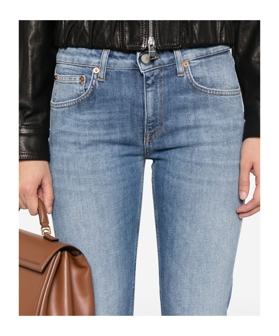 Dondup Belt-loop Jeans In Blue