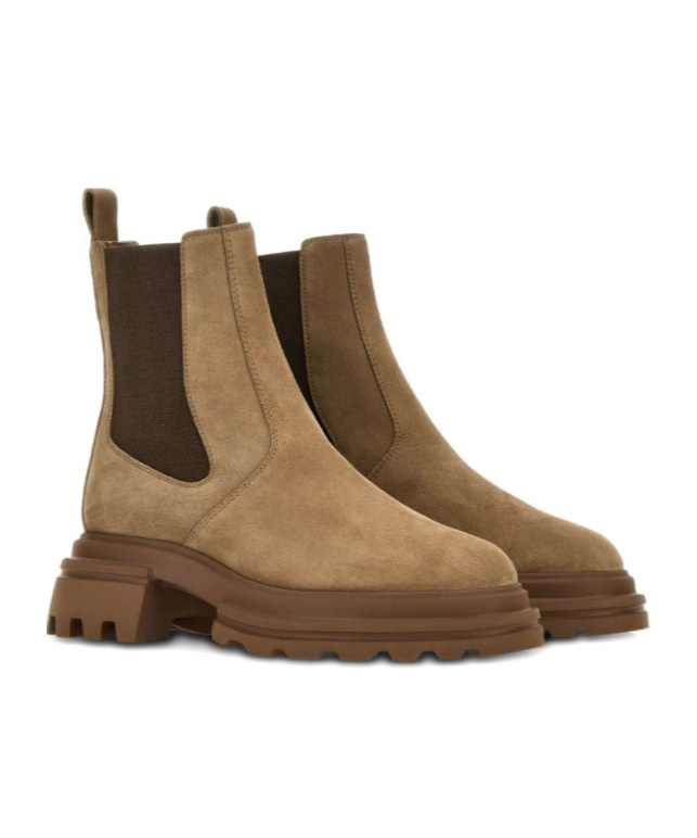 Hogan Elastic Panels Rubber Sole In Brown