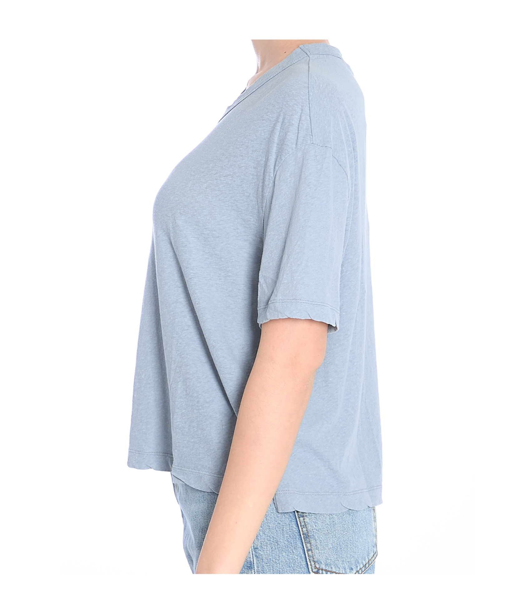 James Perse Cropped T-shirt In Blue