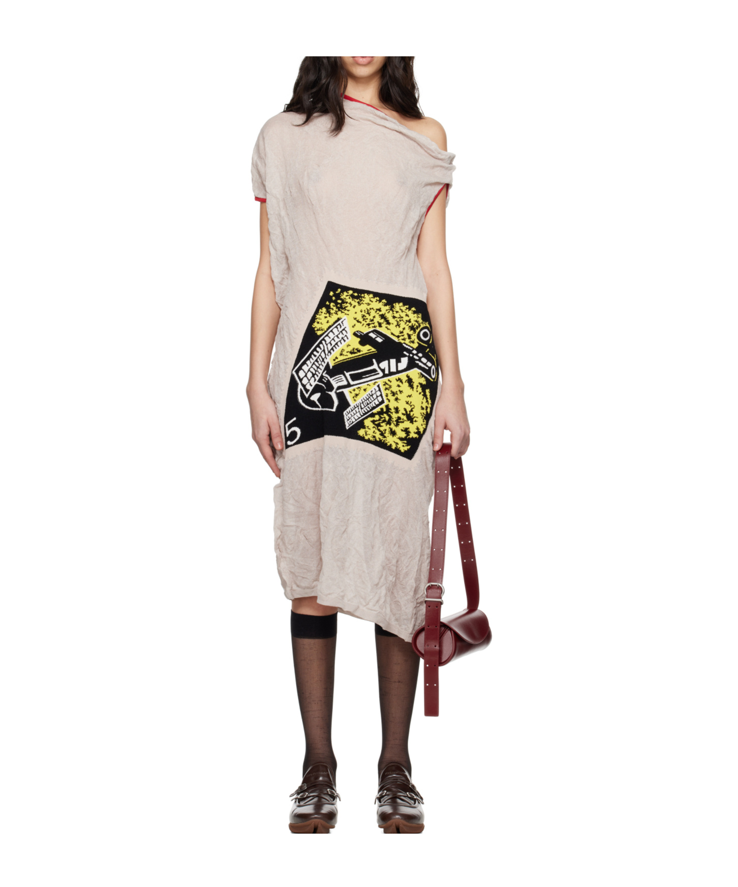 Kiko Kostadinov Satellite Knit Dress In Pink