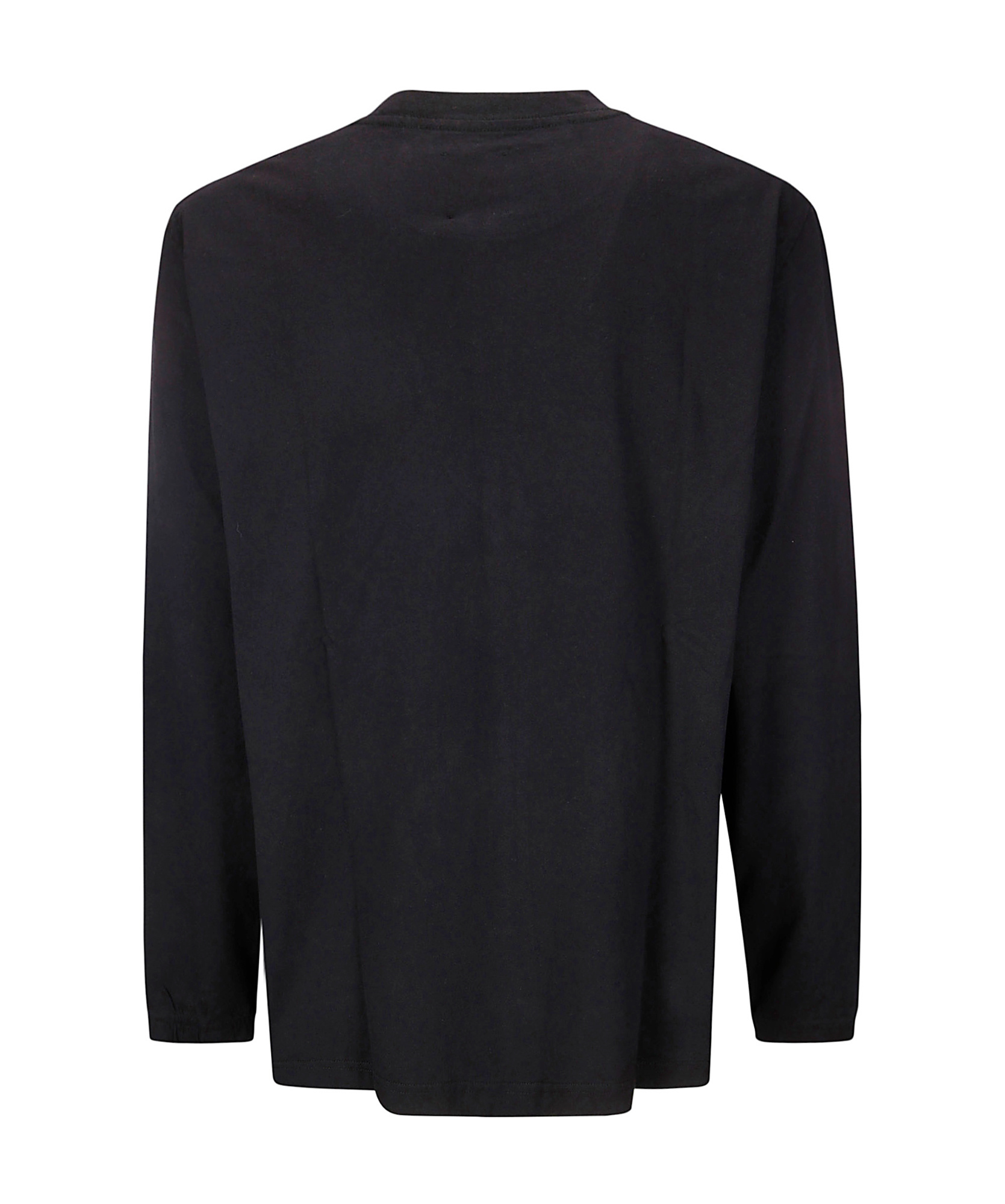 Roa Cotton Crew-neck Long Sleeve T-shirt In Black