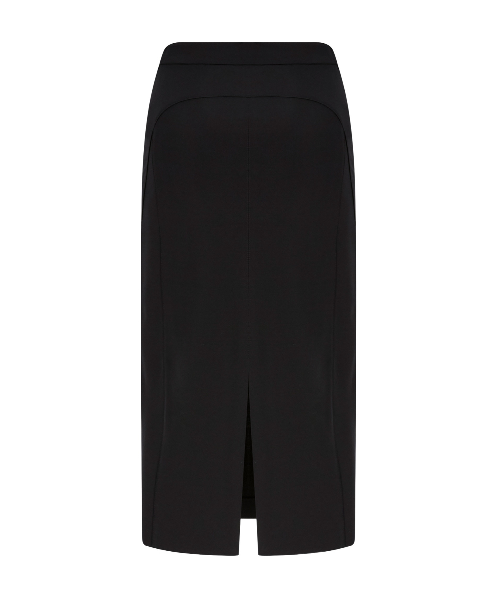Pinko Jupe Mi-longue En Maille Roma Fendue Au Dos In Black