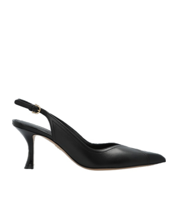 Ferragamo Egna 70 Leather Slingback Pumps In Black