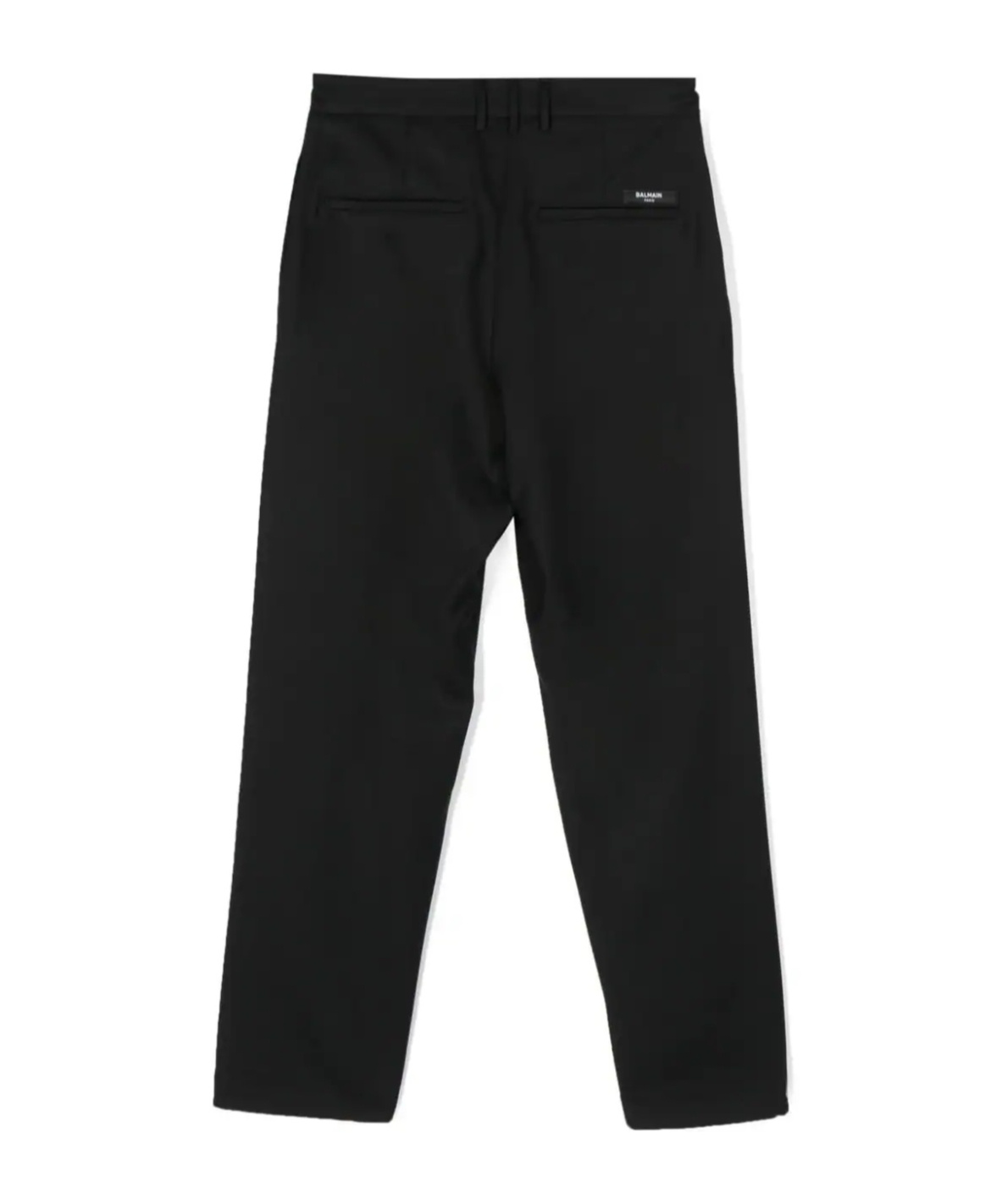Balmain Logo-patch Trousers In Black