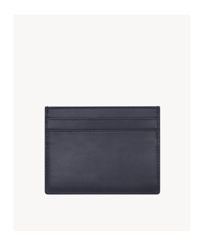 Saint Laurent Paris Card Case In Smooth Leather In Blue