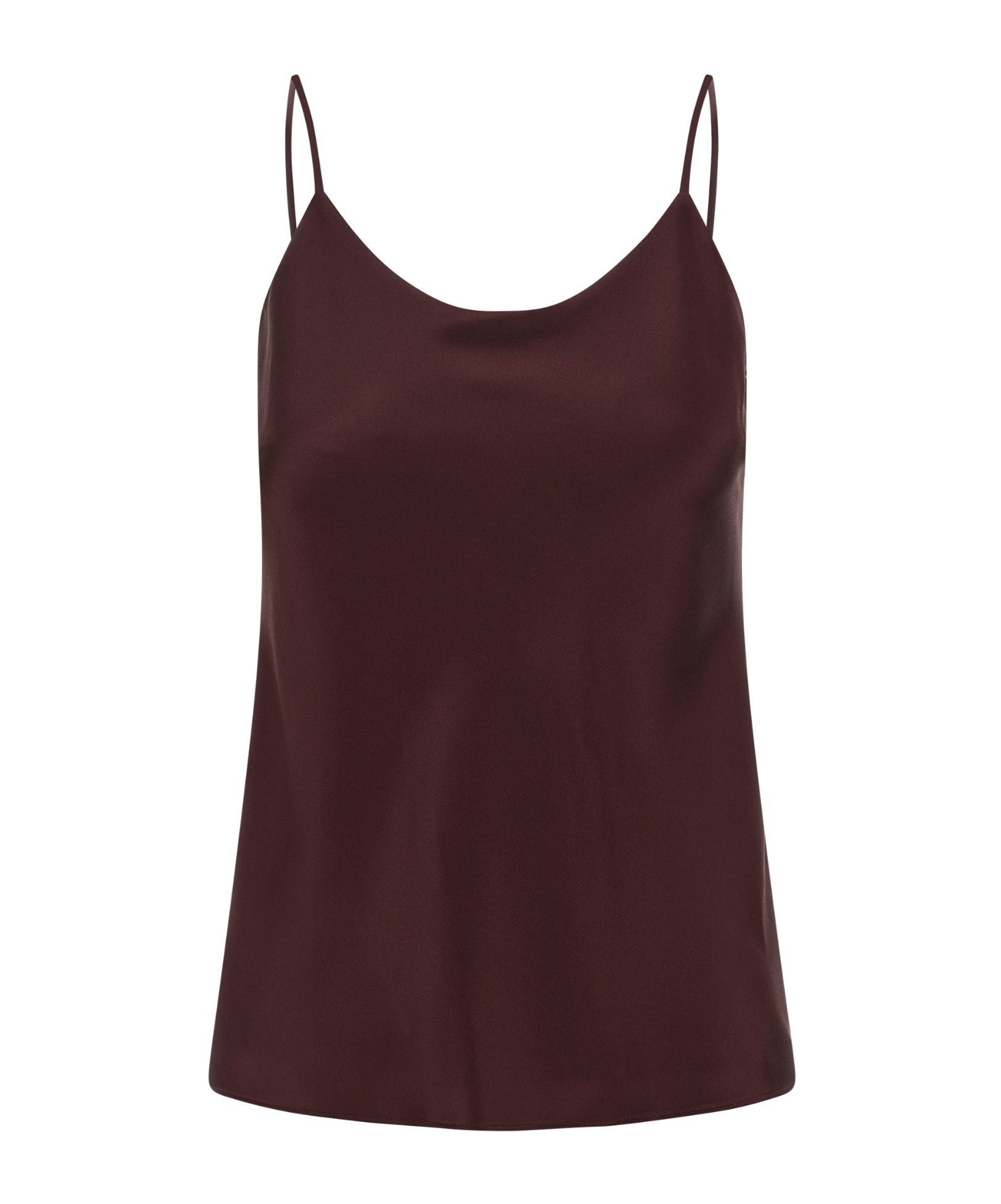 Max Mara Draped Neckline Sleeveless Top With Spaghetti Straps In Brown