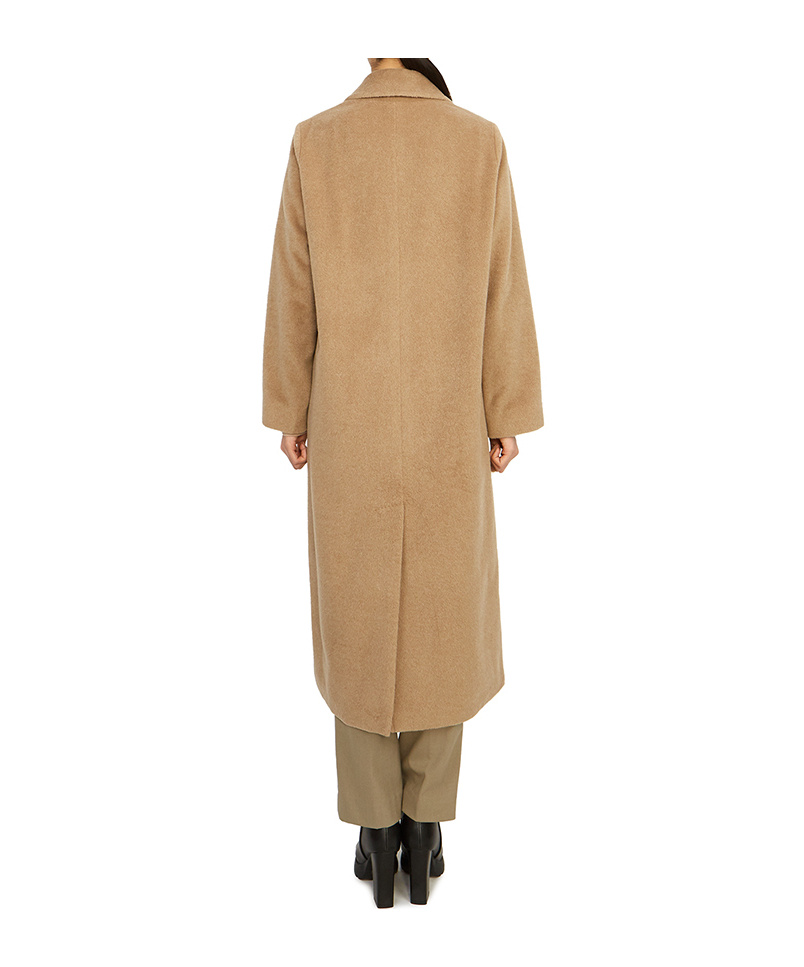 Weekend Max Mara Wool Double-breasted Coat In Nude