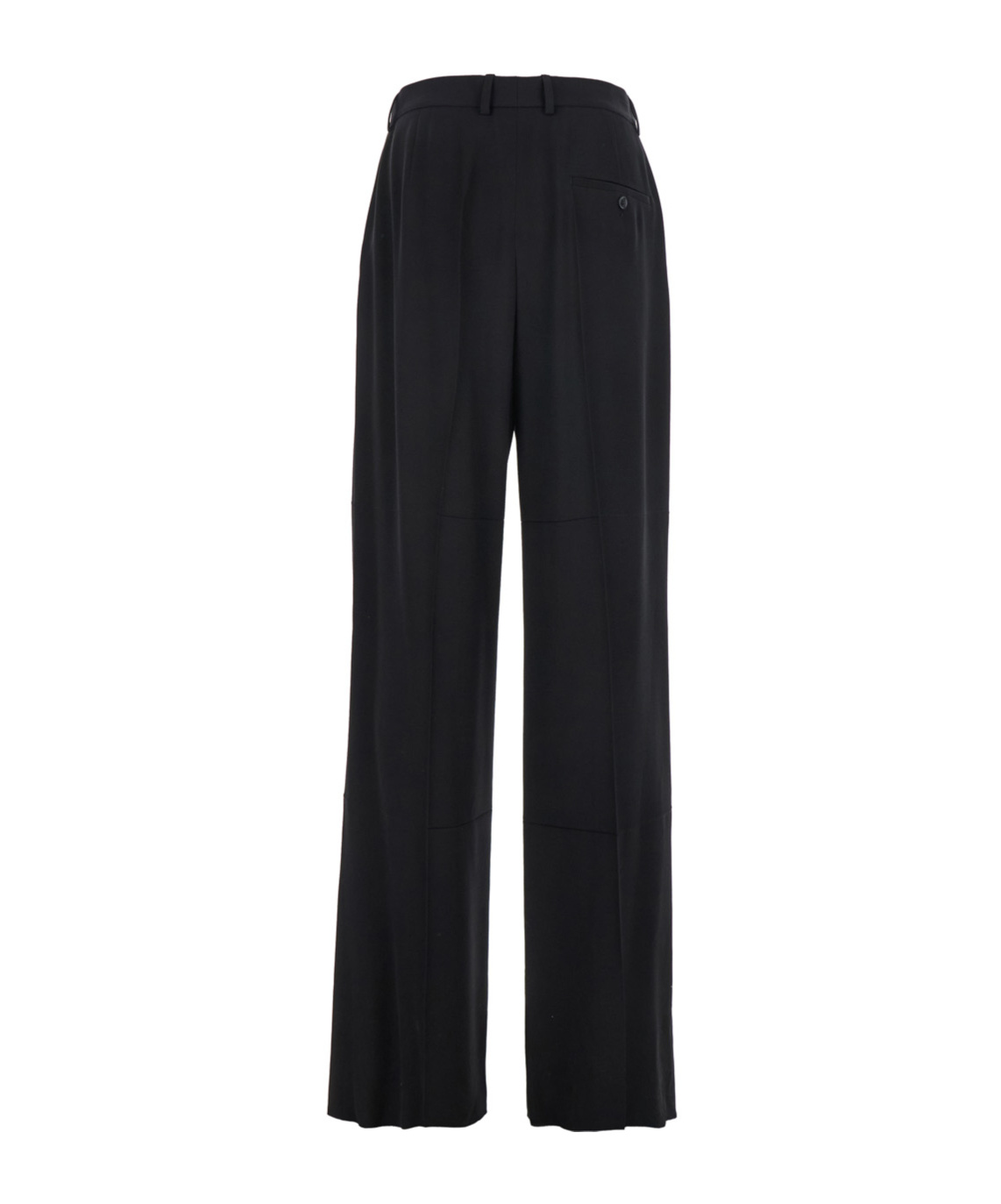 Balenciaga Central Pleated Twill Trousers In Black