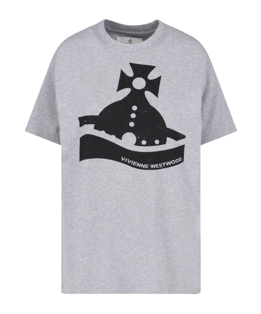 Vivienne Westwood Signature Sunken Orb Logo-print T-shirt In Gray