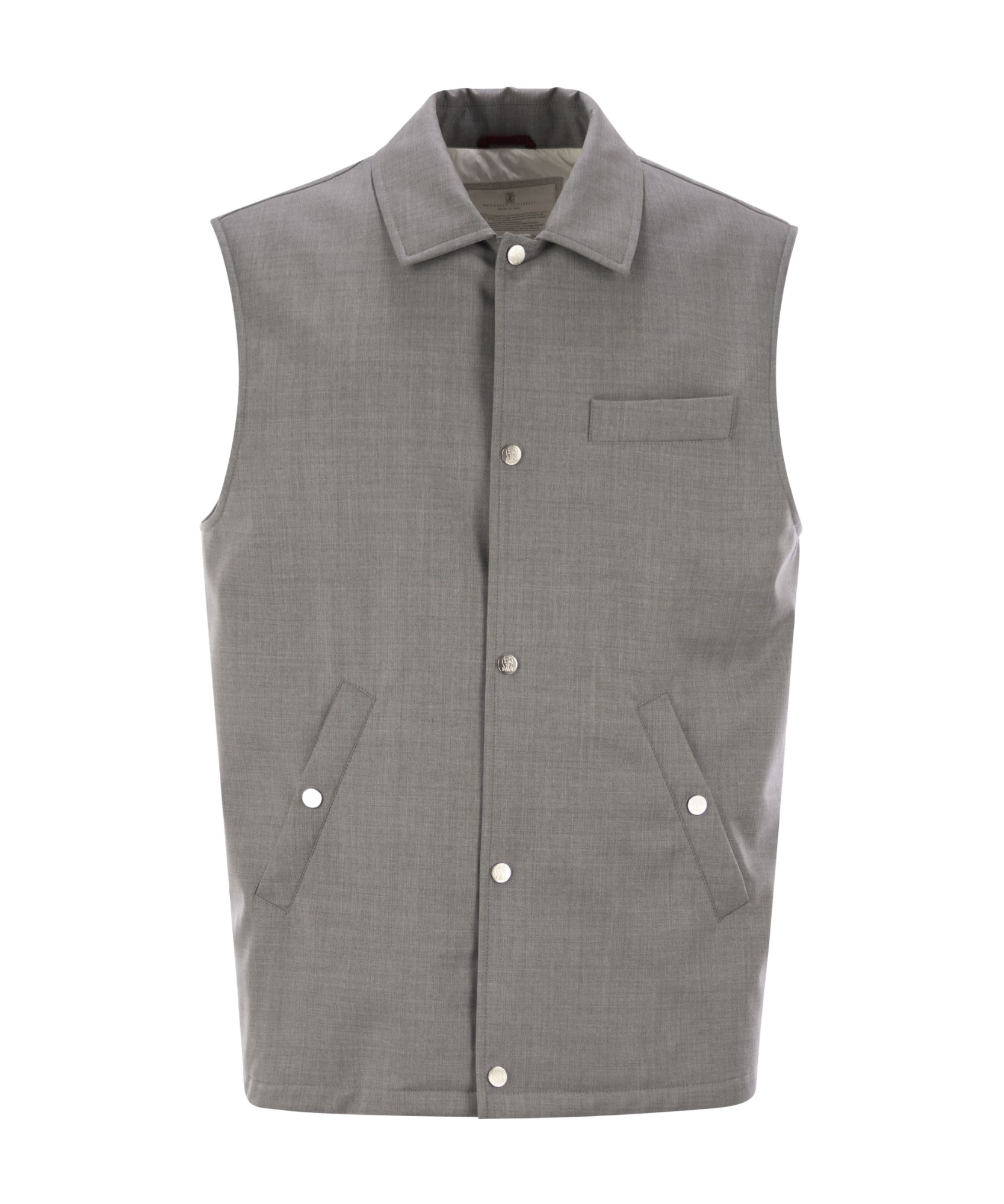 Brunello Cucinelli Padded Gilet In Gray