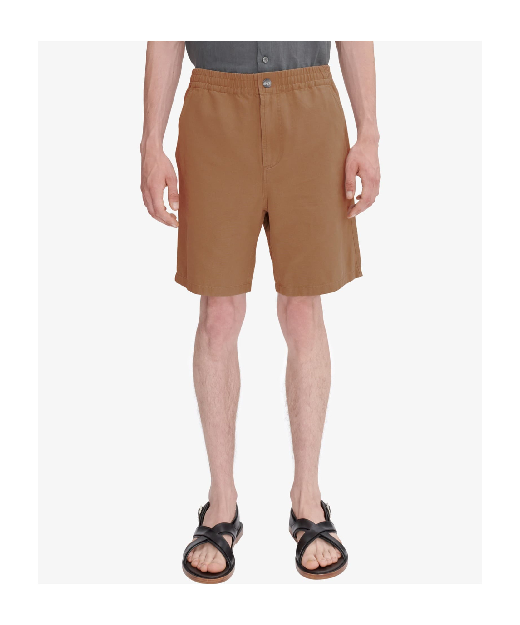 Apc Elastic Waist Shorts In Brown
