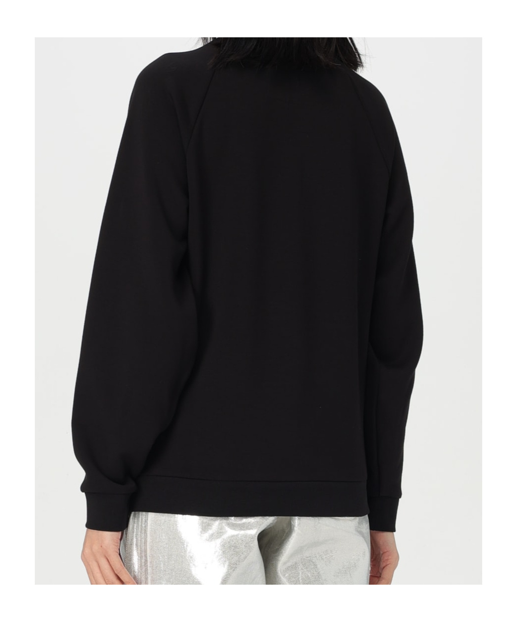 Armani Exchange Crystal-embellished Raglan Sweatshirt In Black
