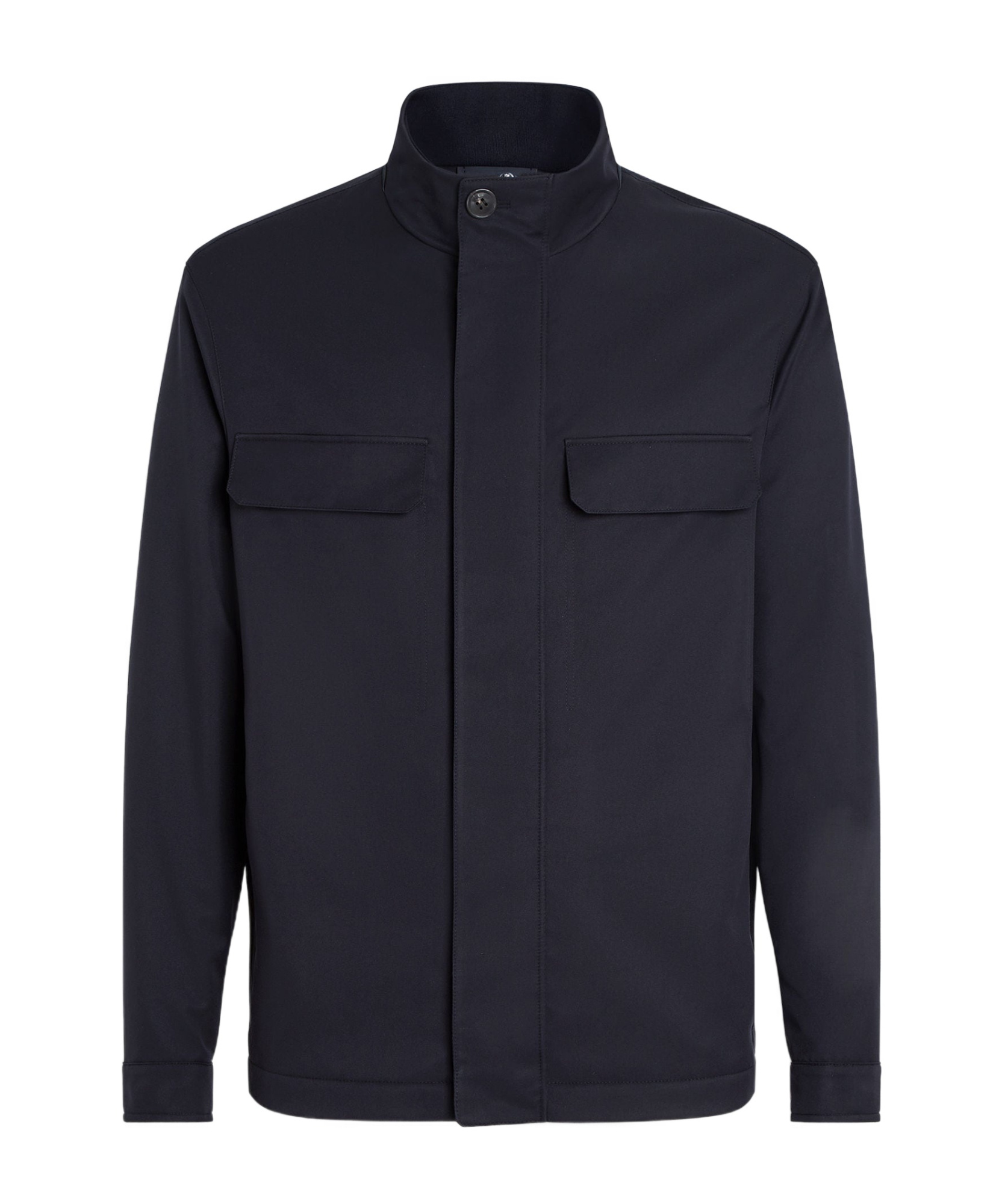 Shop Zegna Field Jacket In Navy Blue