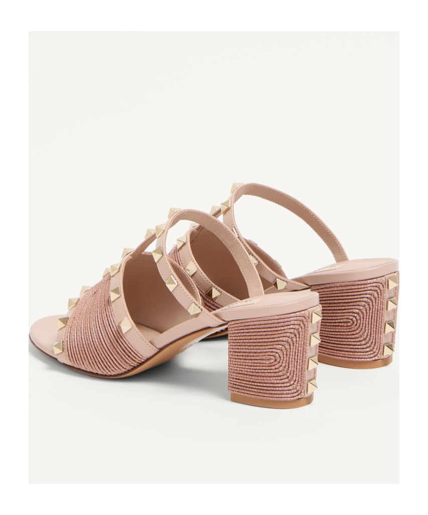 Valentino Round-headed High-heeled Sandals In Nude